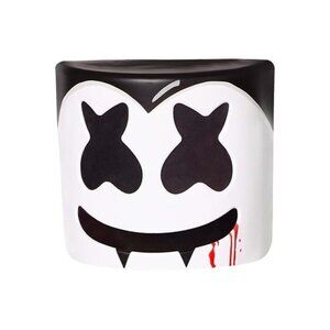 Marshmello Mello Vampire Mask Costume Accessory White Black Halloween Party NEW